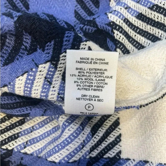 Anthropologie Avec Les Filles Size 2X Blue & White Plaid Button-Up Shacket  NWT - Picture 5 of 11